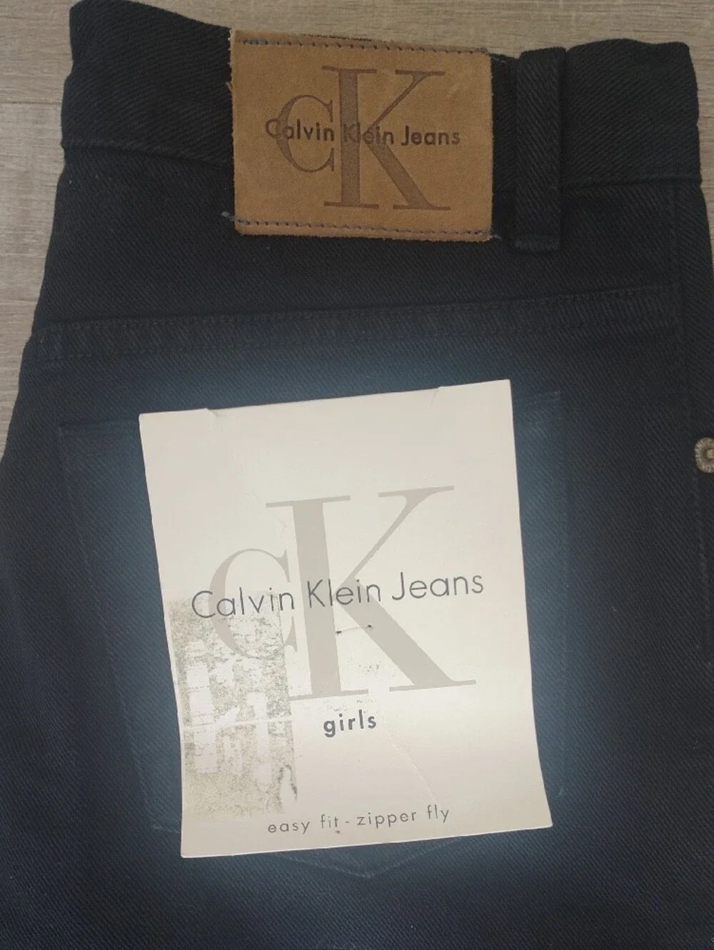 Calvin Klein Kids Vintage Slim Straight Jeans in Black